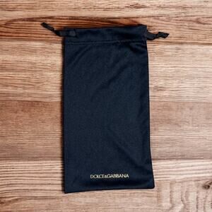 Dolce & Gabbana Authentic Black Microfiber Drawstring Bag